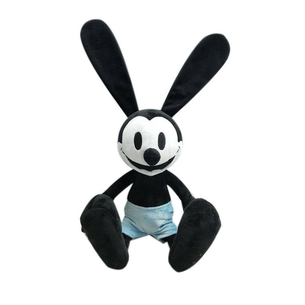 Boneco de brinquedo de pelúcia Lucky preto e branco Mickey Rabbit 10cm