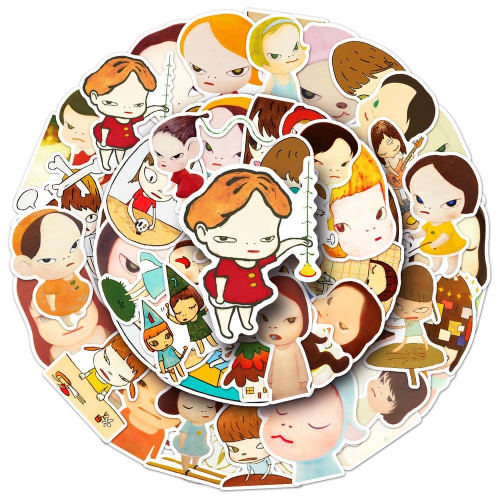 Adesivos Naras Yoshitomos em vinil impermeável Anime S 51 unidades