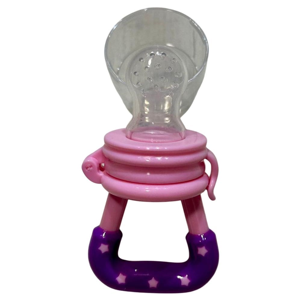 Chupeta Alimentadora Porta Frutinhas Silicone Rosa Lanchinho