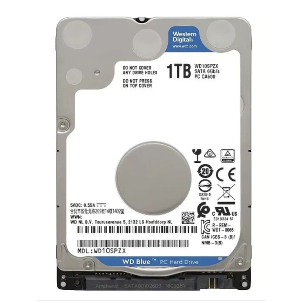 Disco Rígido Interno Western Digital 1 Tb Wd10spzx Prateado