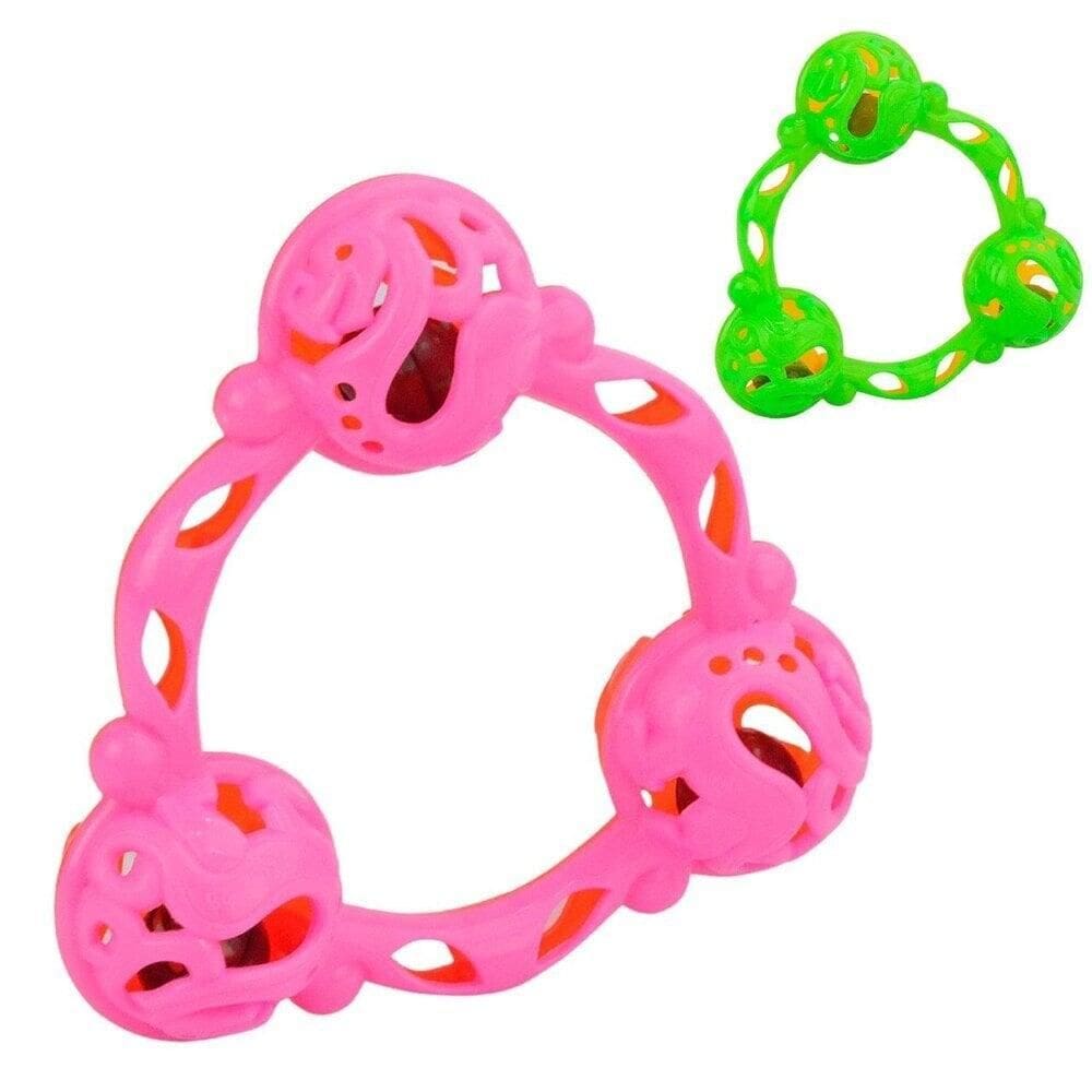 Chocalho Para Bebê 12cm Redondo Color - Tudo em Caixa