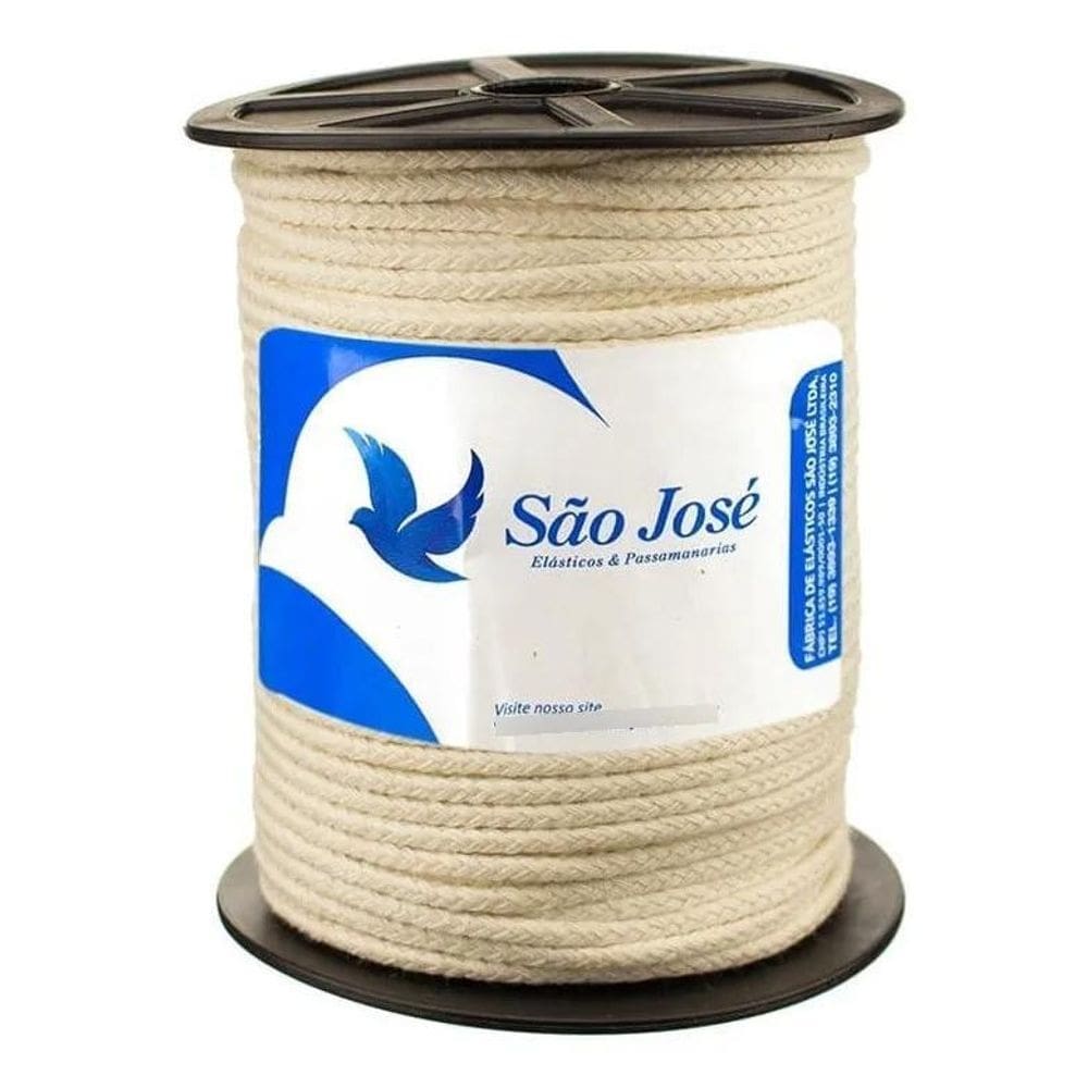 2X Corda Cordão Fio Barbante 3Mm Cru Algodão 50M Macramê