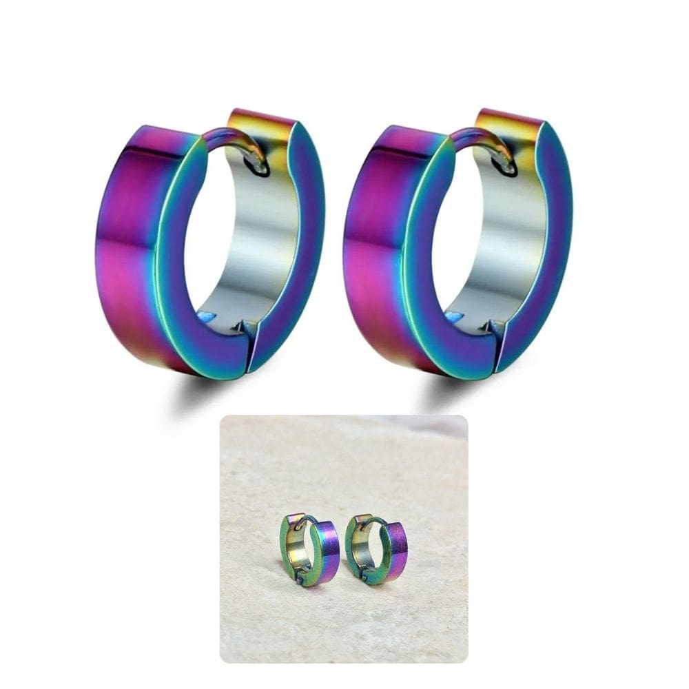 Brinco Masculino Feminino Argola Lisa 10Mm Furta Cor