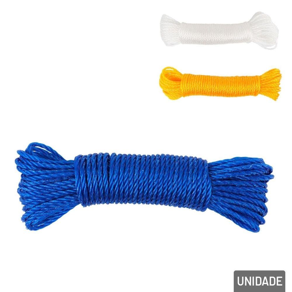 Corda Para Varal de Polietileno 15m Color - Tudo em Caixa