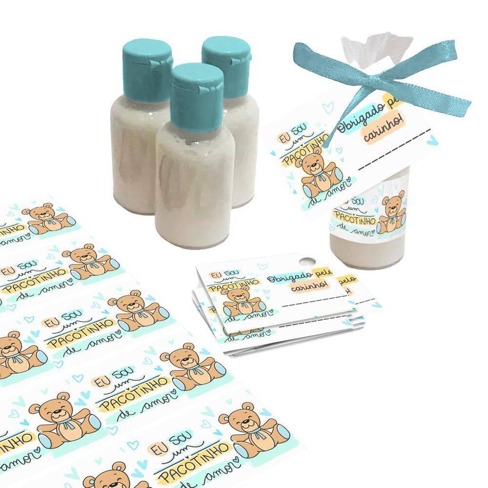 10 Lembrancinha Maternidade Pacotinho De Amor - Azul