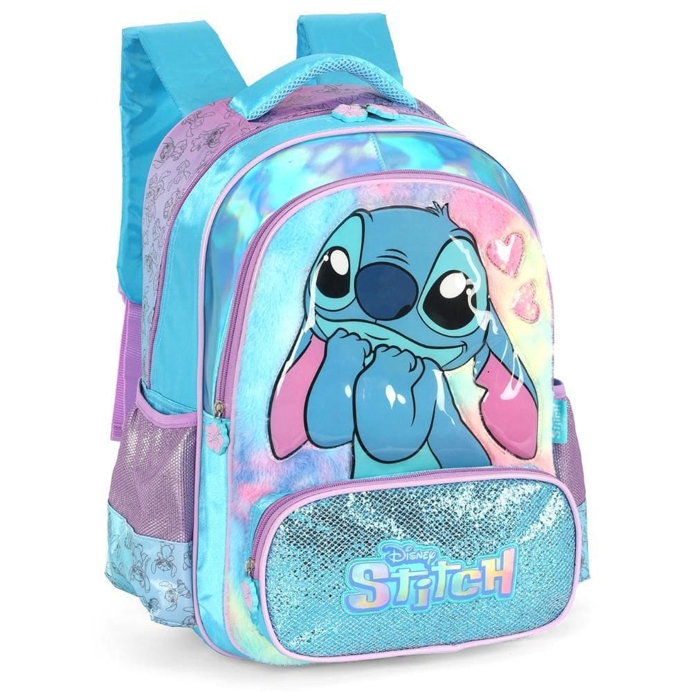 Mochila De Costas Stitch Disney Luxcel Is42411Sc Azul