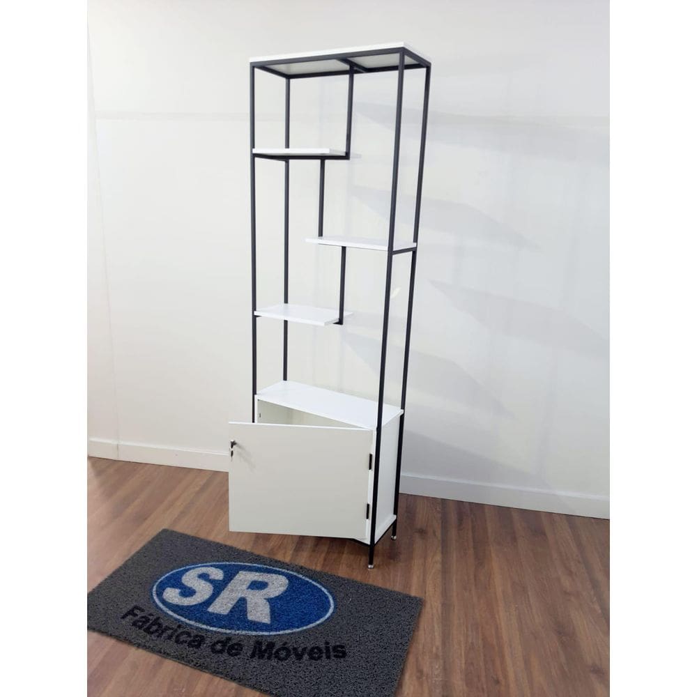 Anita Slim Armário Industrial Nicho Branco