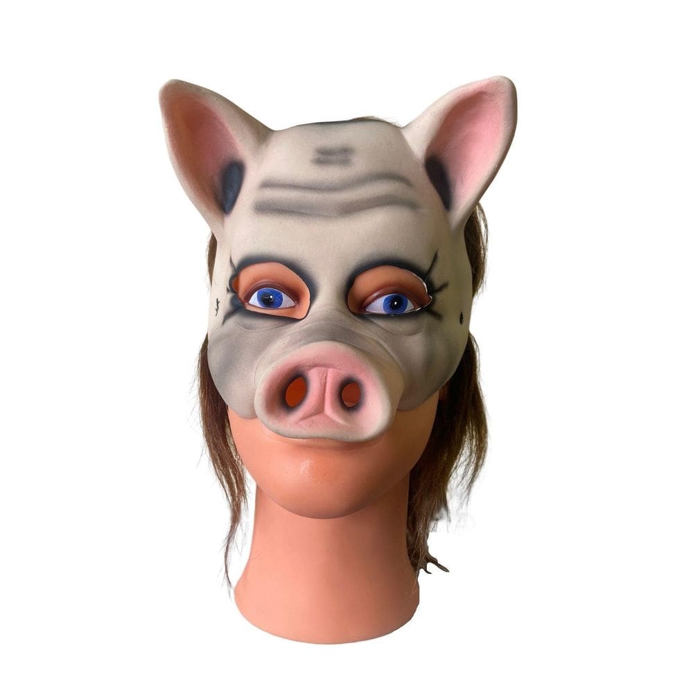 Máscara Porquinho Metade De Látex Fantasia Carnaval Teatro