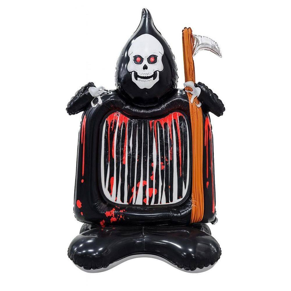 Balao Metalizado Fantasma Da Morte 69X115Cm Halloween