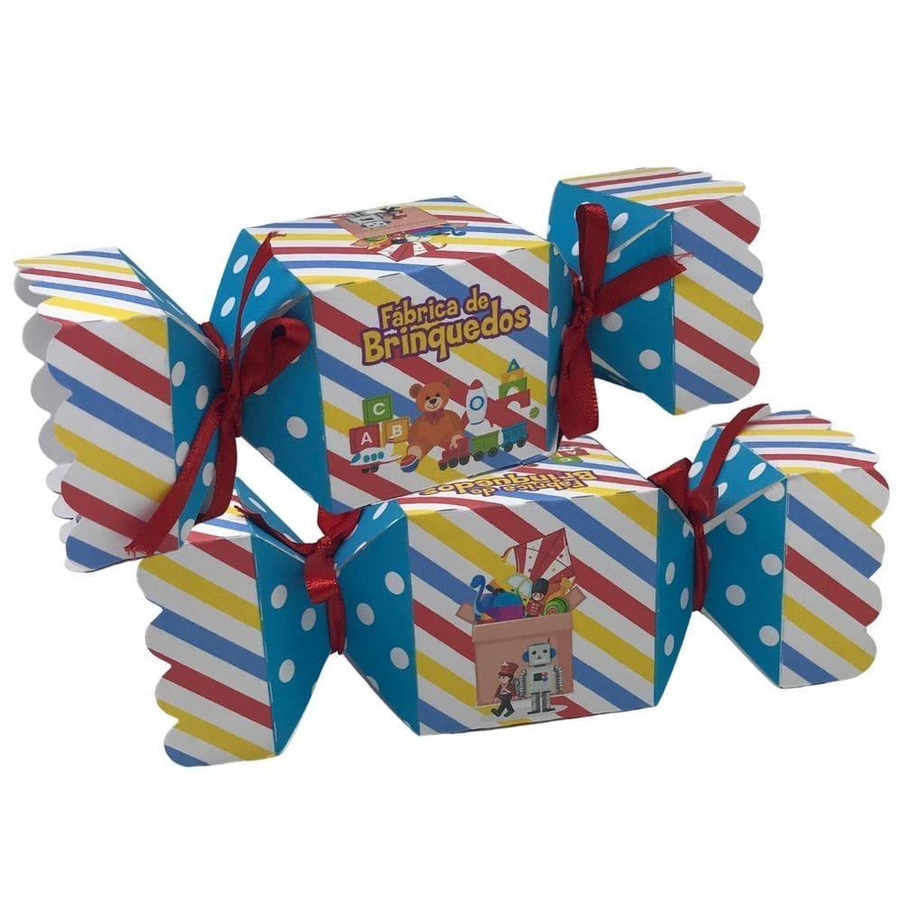 10 Caixinhas Festa Infantil Menino Brinquedos - 10 Bala