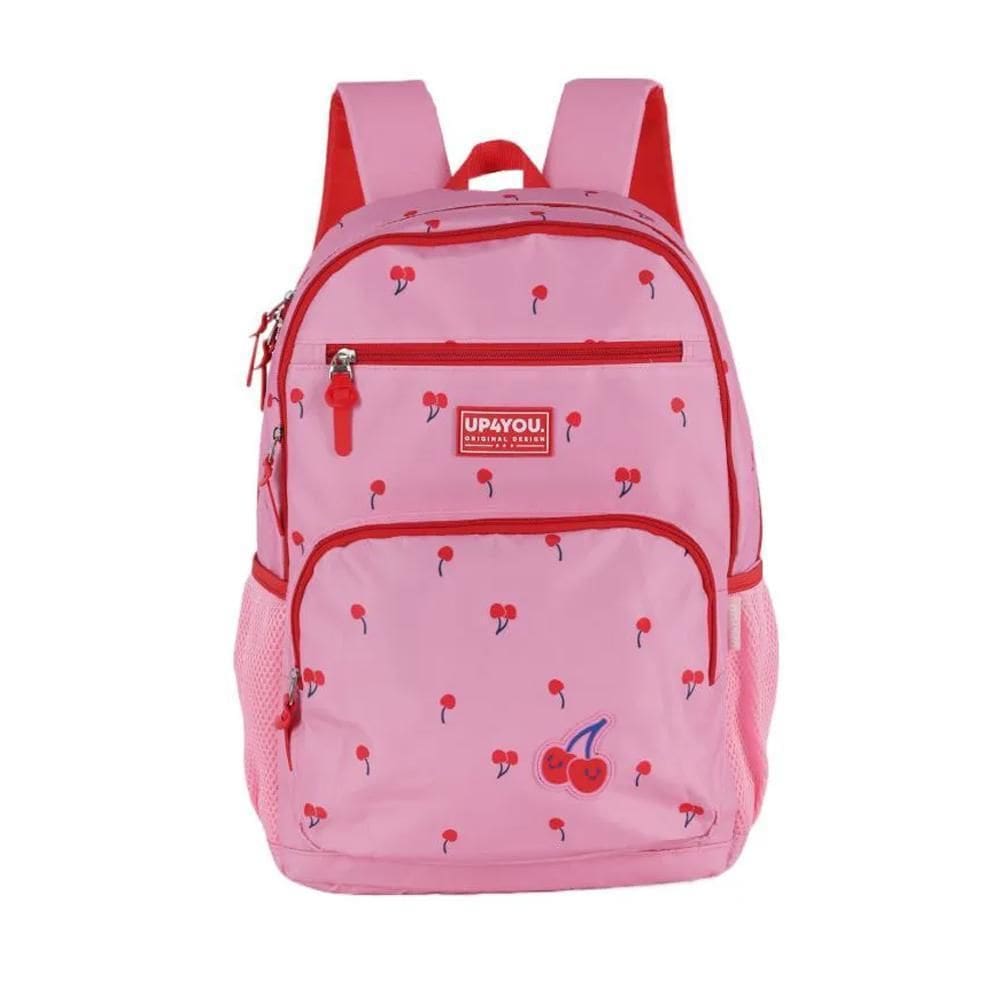Mochila Escolar De Costas Cherry Rosa Juveni Lup4You Luxcel