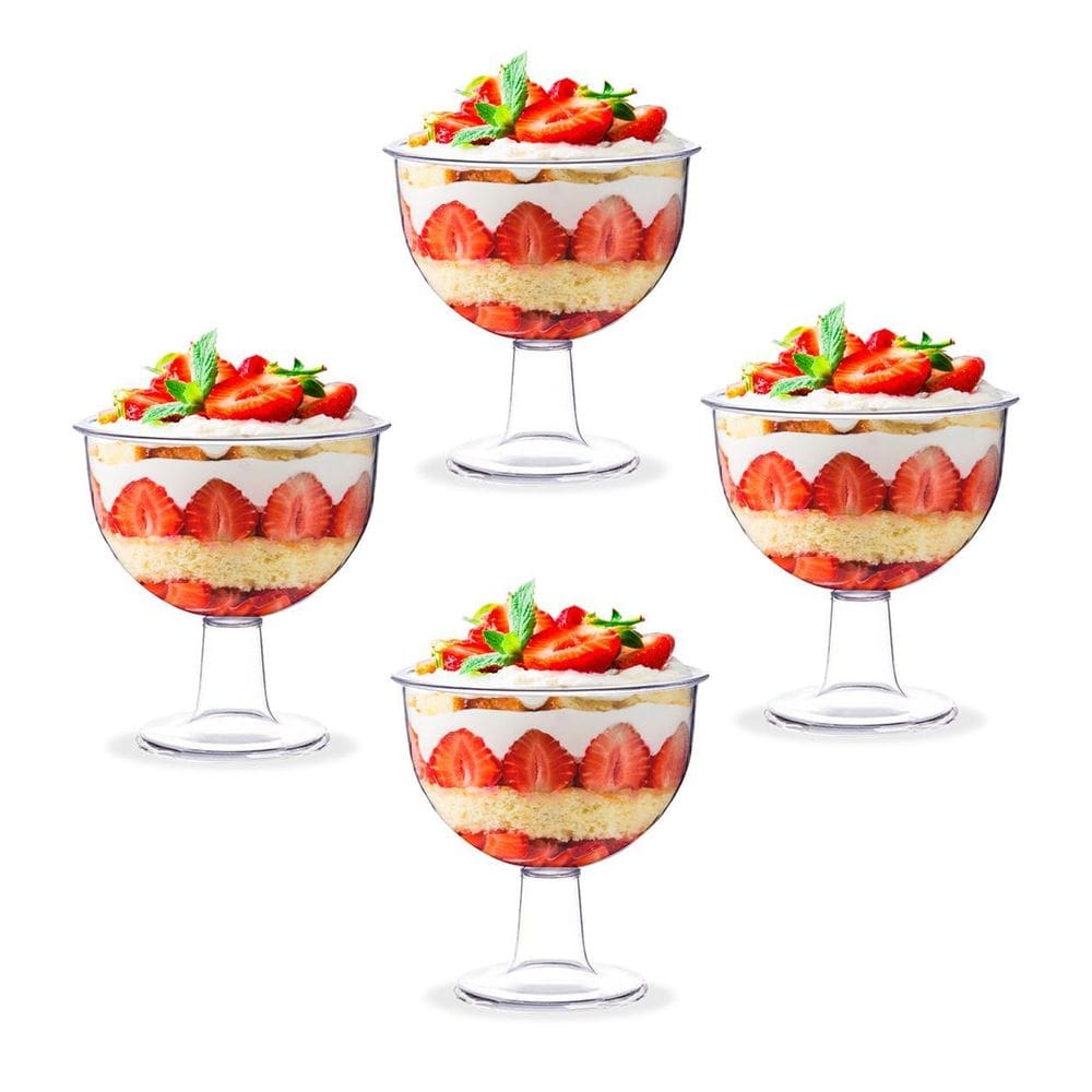 Kit C/4 Taça Americana Pequena Acrílico 500Ml