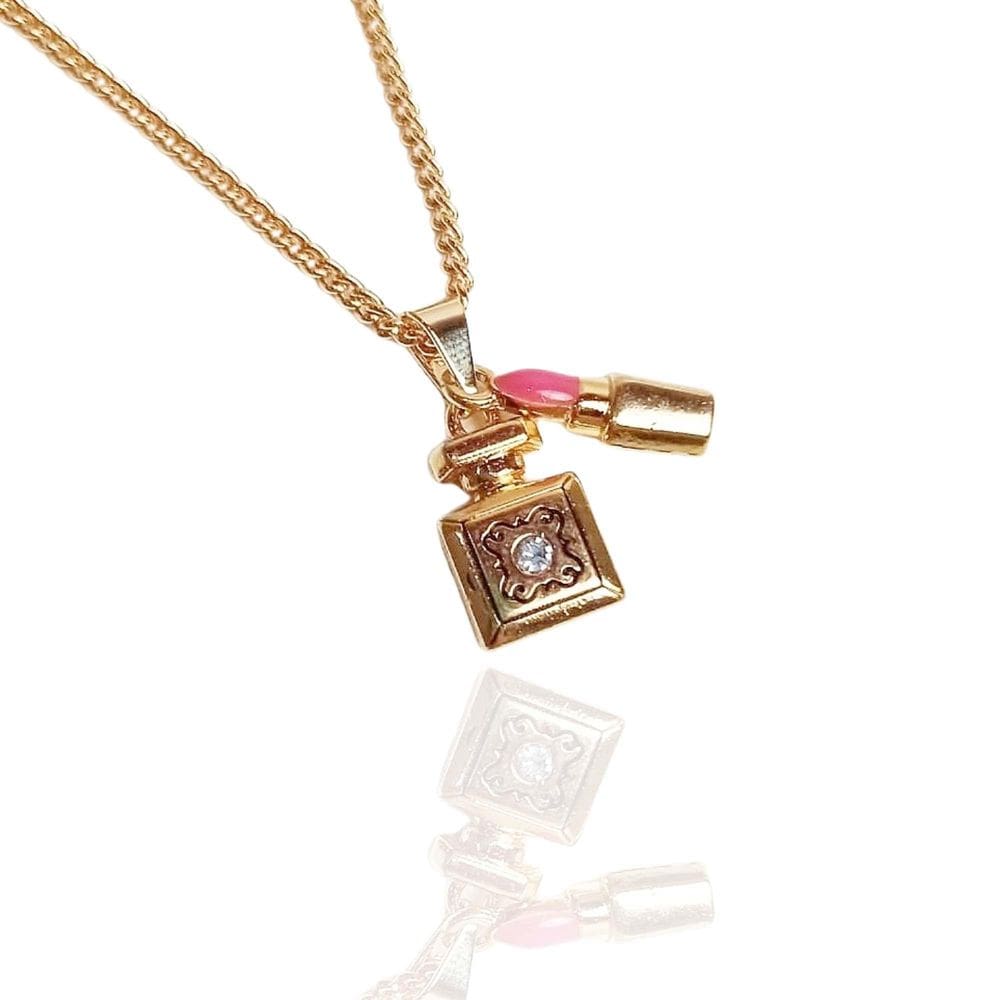 Colar Laroiê Cigana Dourado - Batom E Perfume