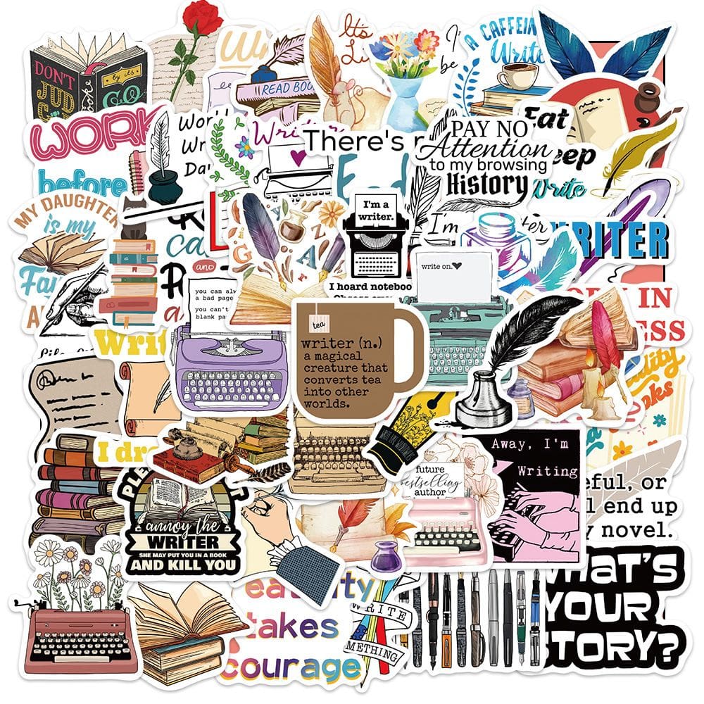 Adesivos My Novels Writers em vinil impermeável Anime x50