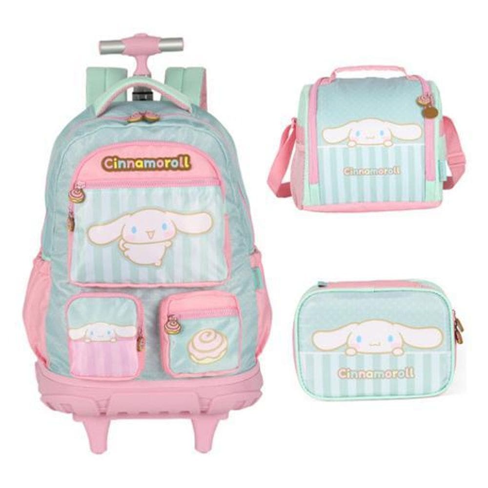 Kit Mochila Rodinhas Escolar  My Melody Cinnamoroll
