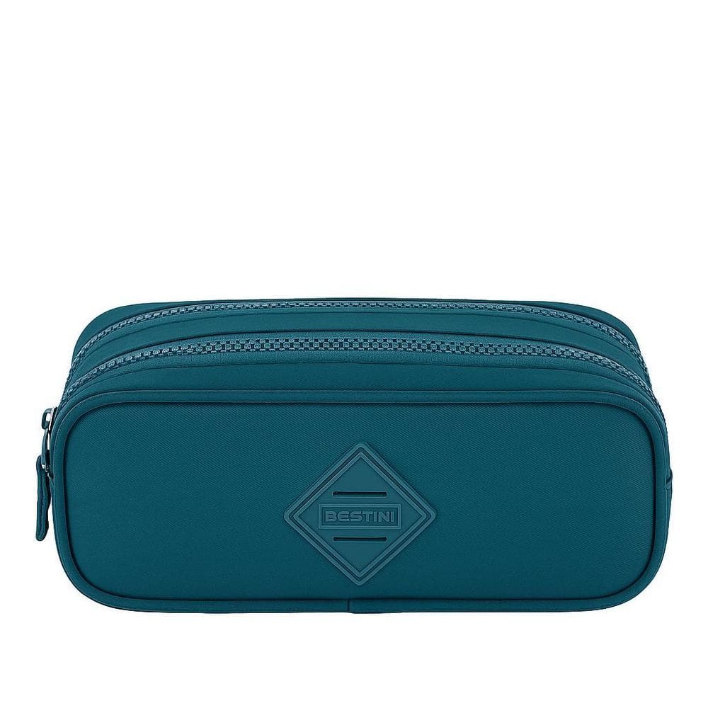 Estojo 2 Compartimentos Crinkle Petroleo