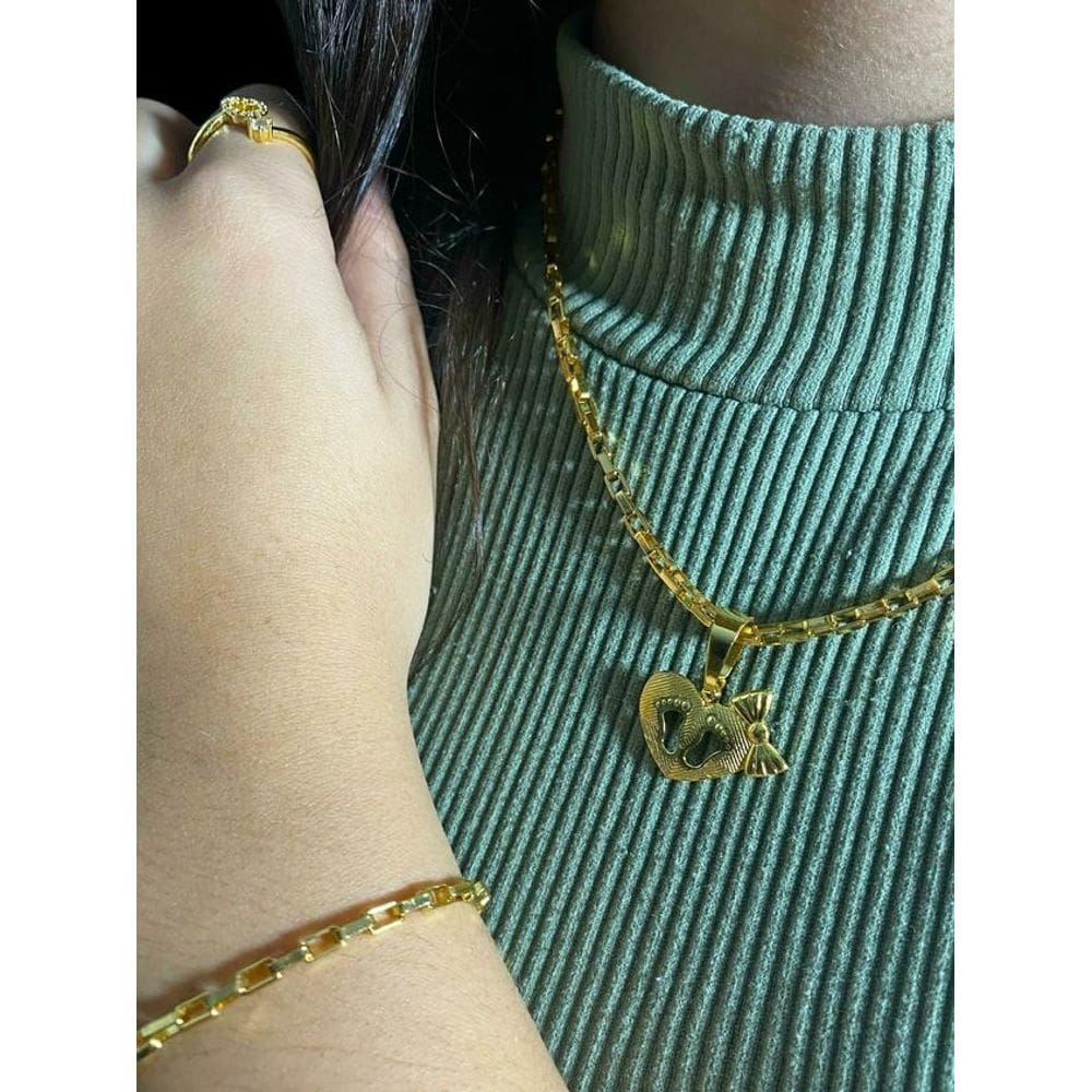 Kit Banhado: Tijolinho 3Mm, Menino A Anel E Brinco Feminino