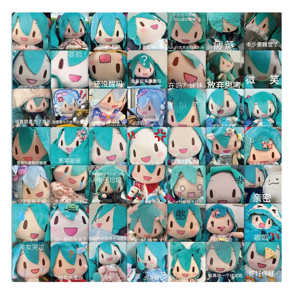 Adesivos Hatsune Miku, vinil impermeável, anime, 60 unidades