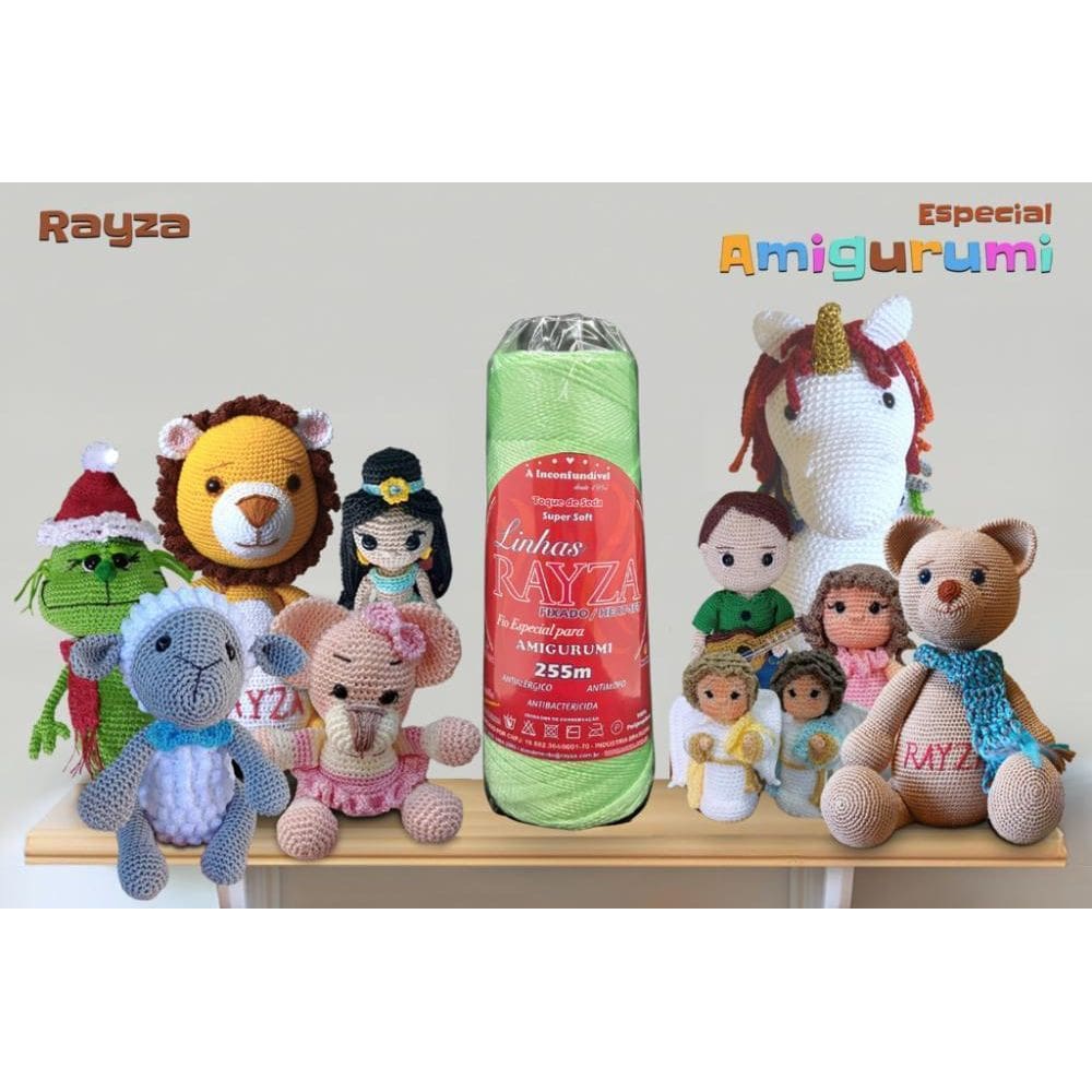 Linha Rayza Ideal Para Amigurumi - Cor 015 Verde Agua