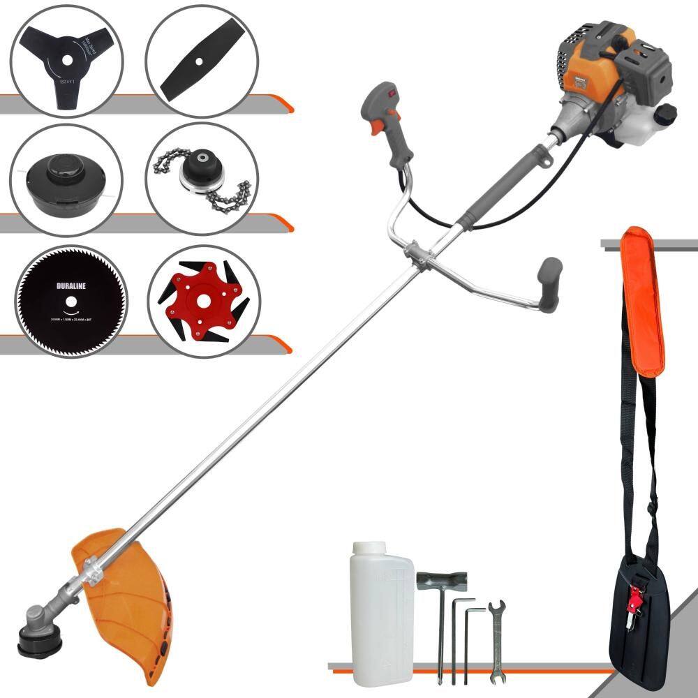 Roçadeira À Gasolina RL520P Tekna 52cc 2T 2HP Completa Com Carretel + Faca 2 Pontas + Faca 3 Pontas + Faca 6 Pontas + Faca 80 Dentes + Trimmer