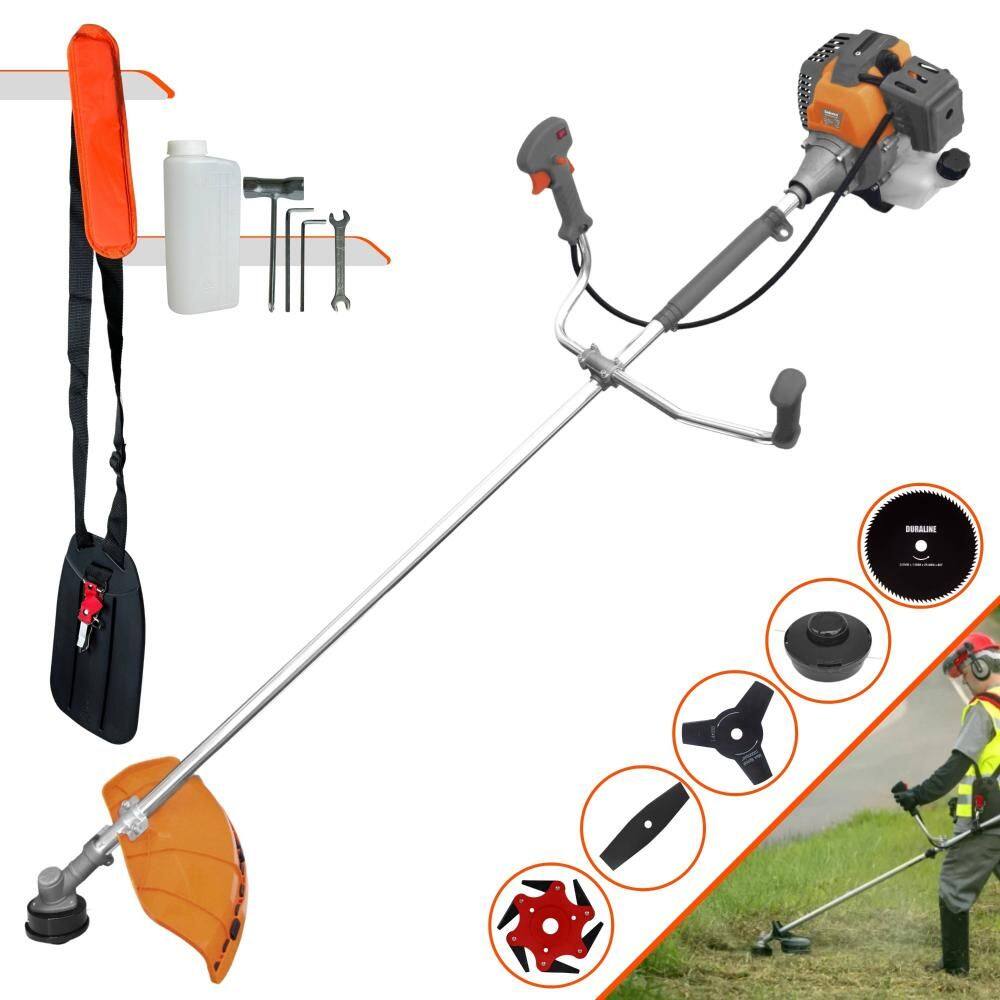 Roçadeira Aparador de Grama Tekna RL520-P À Gasolina 2T 52cc 2HP Completa 5 Opções de Corte Com Facas 2 Pontas, 3 Pontas, 6 Pontas, 80 Dentes