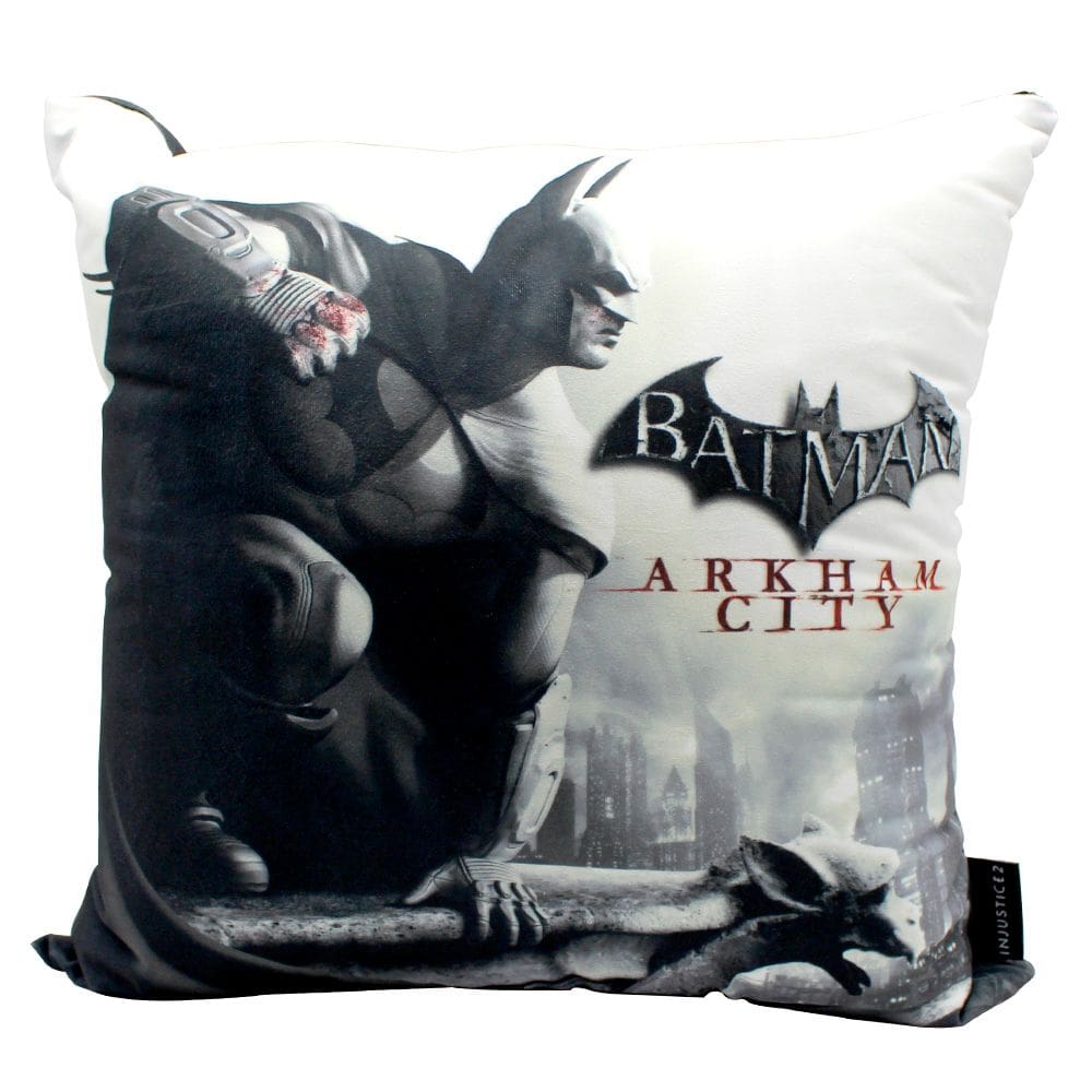 Almofada Fibra Veludo 40X40cm Batman Arkham City