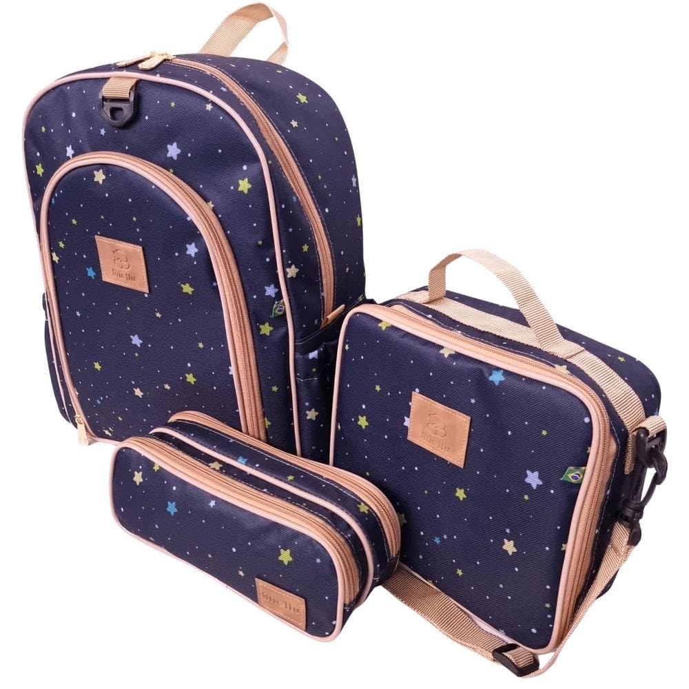 Kit Mochila Escolar Infantil Completo Menina Menino Bolsa