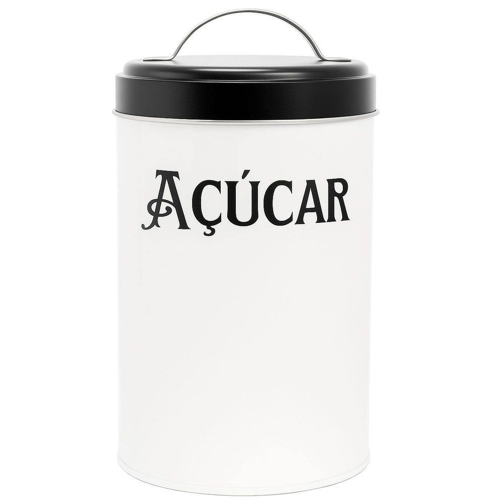 Lata De Metal Com Alça Para Mantimentos 18X10 Cm Açucar