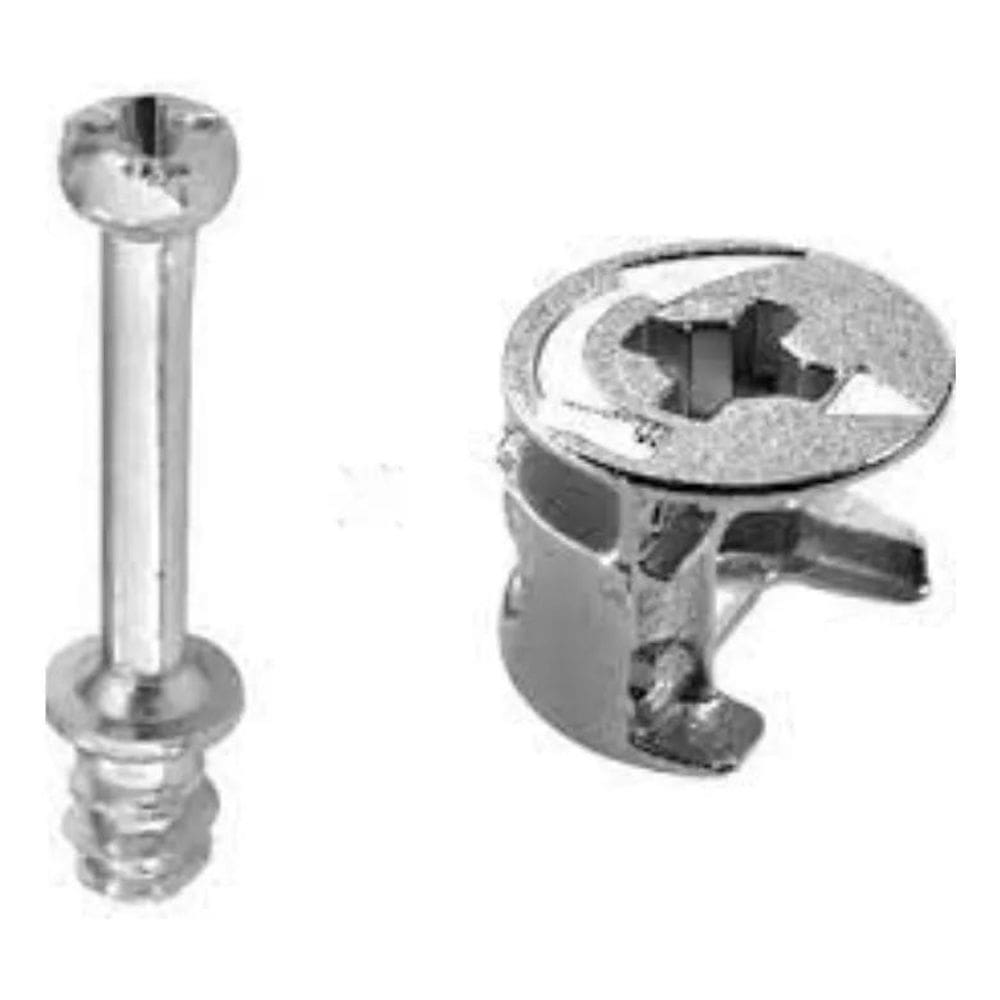 2X 10 Conjuntos Pino Minifix 32Mm Com Castanha Tambor 12X10M