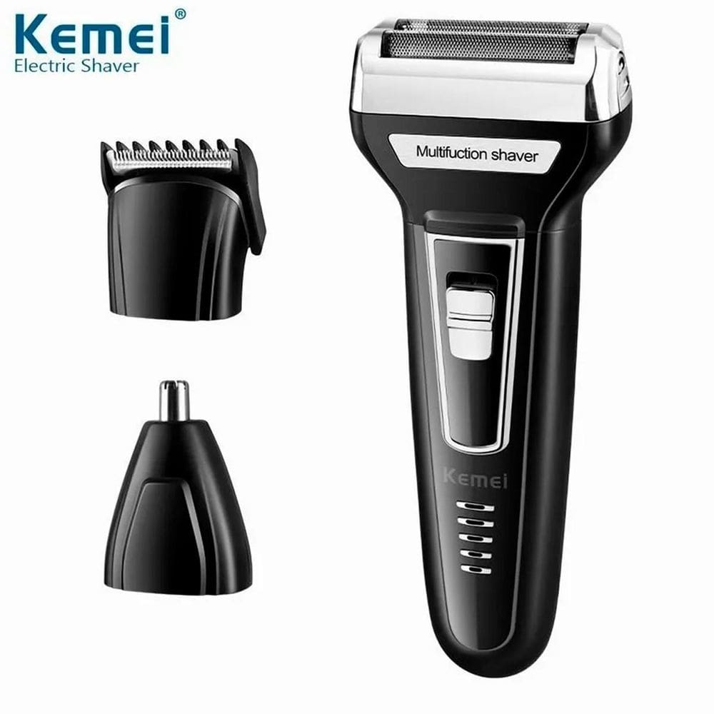 Kit De Corte Kemei 3 Em 1 Para Barbearia
