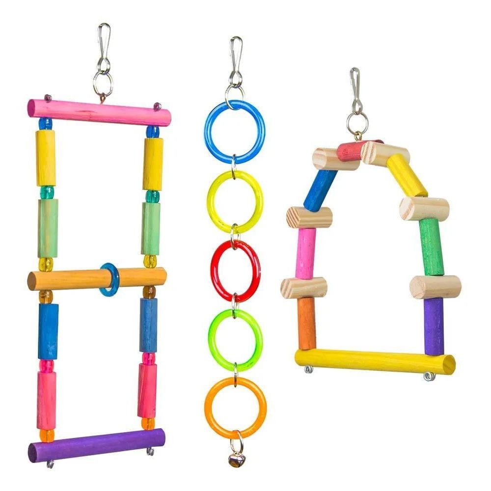 2X Kit De Brinquedos Para Calopsita E Outras Aves