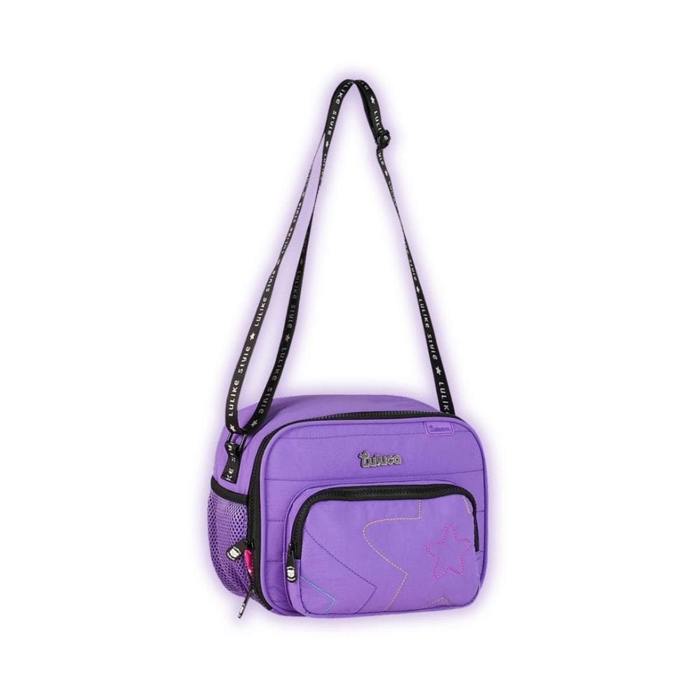 Lancheira Luluca Bolsa Térmica Transversal Escolar Lilás