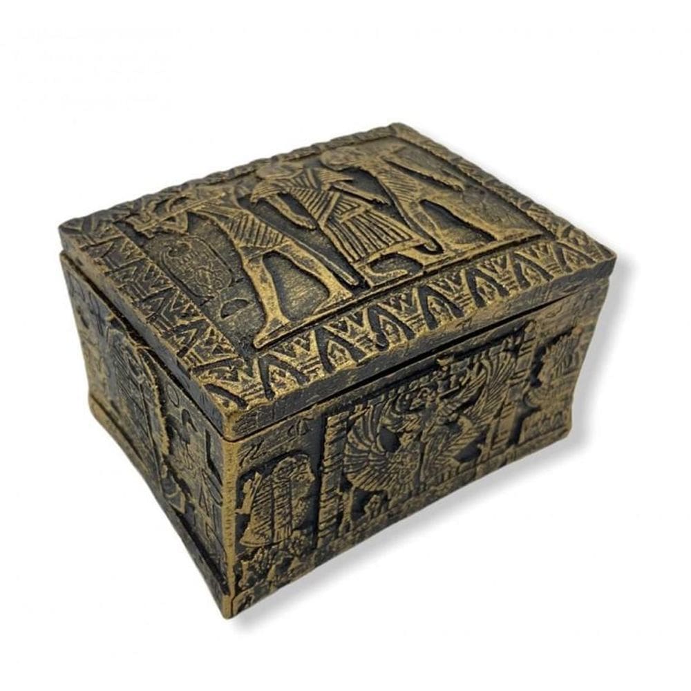 Porta Joias Egípcio Dourado Em Resina - Escolha O Modelo