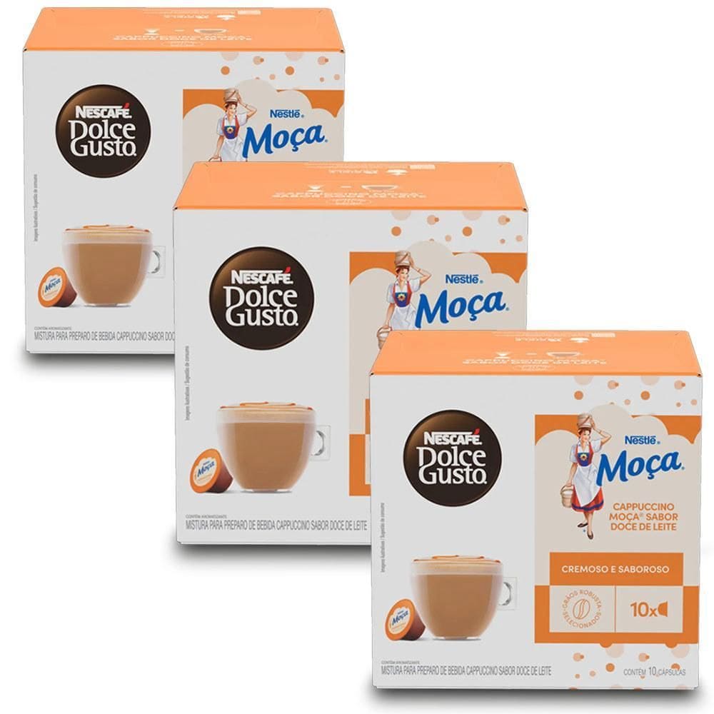 30 Cápsulas Nescafé Dolce Gusto Cappuccino Leite Moça