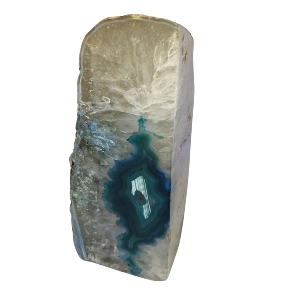 Pedra Natural Geodo Ágata Verde 1,7 Kg Decoração