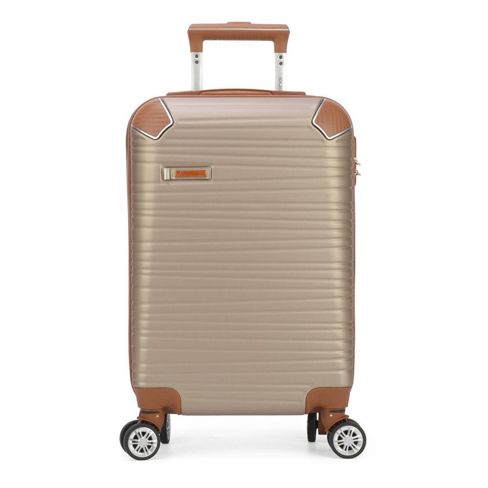 Mala Para Viagem Cor Champanhe 360