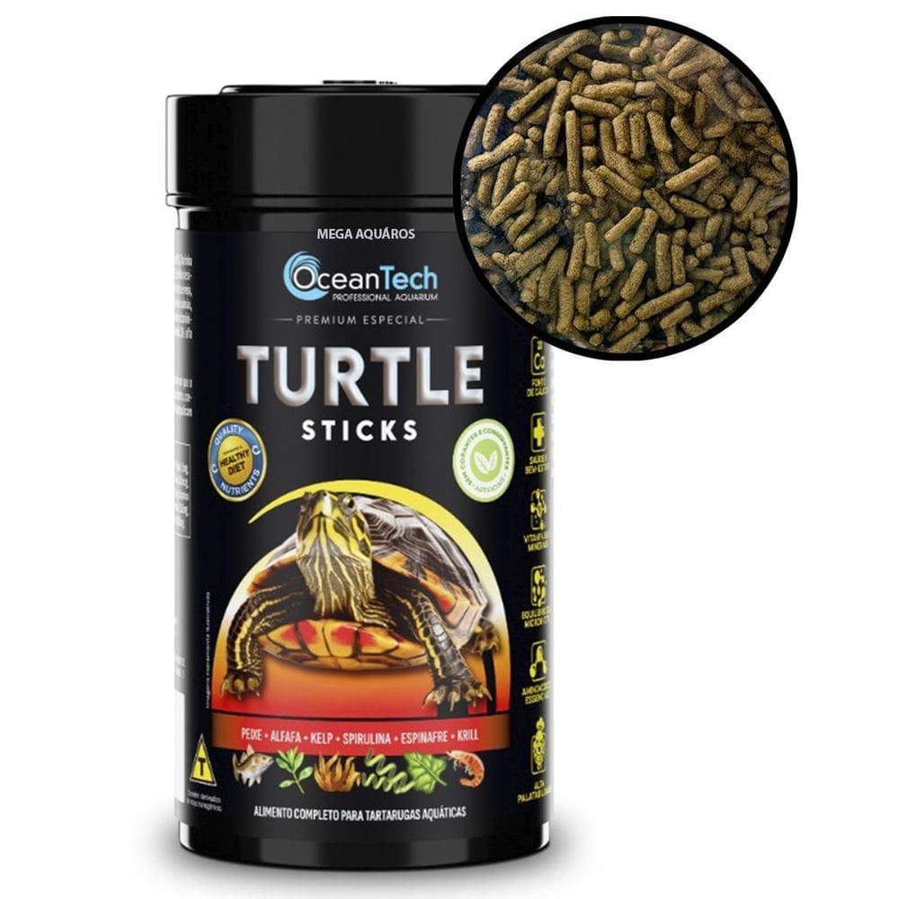 Ração Oceantech Turtle Sticks Tartarugas Aquáticas 30G
