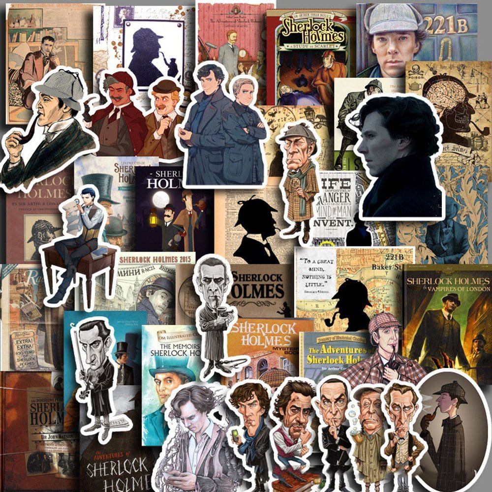 Adesivos Sherlock Waterproof Vinyl Anime 40 unidades/lote 5-7 cm