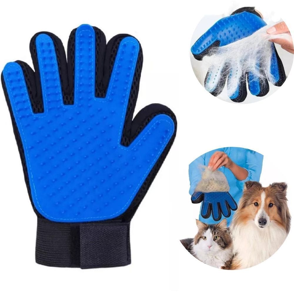 Luva Pet Escova Tira Pelos Magnética Top