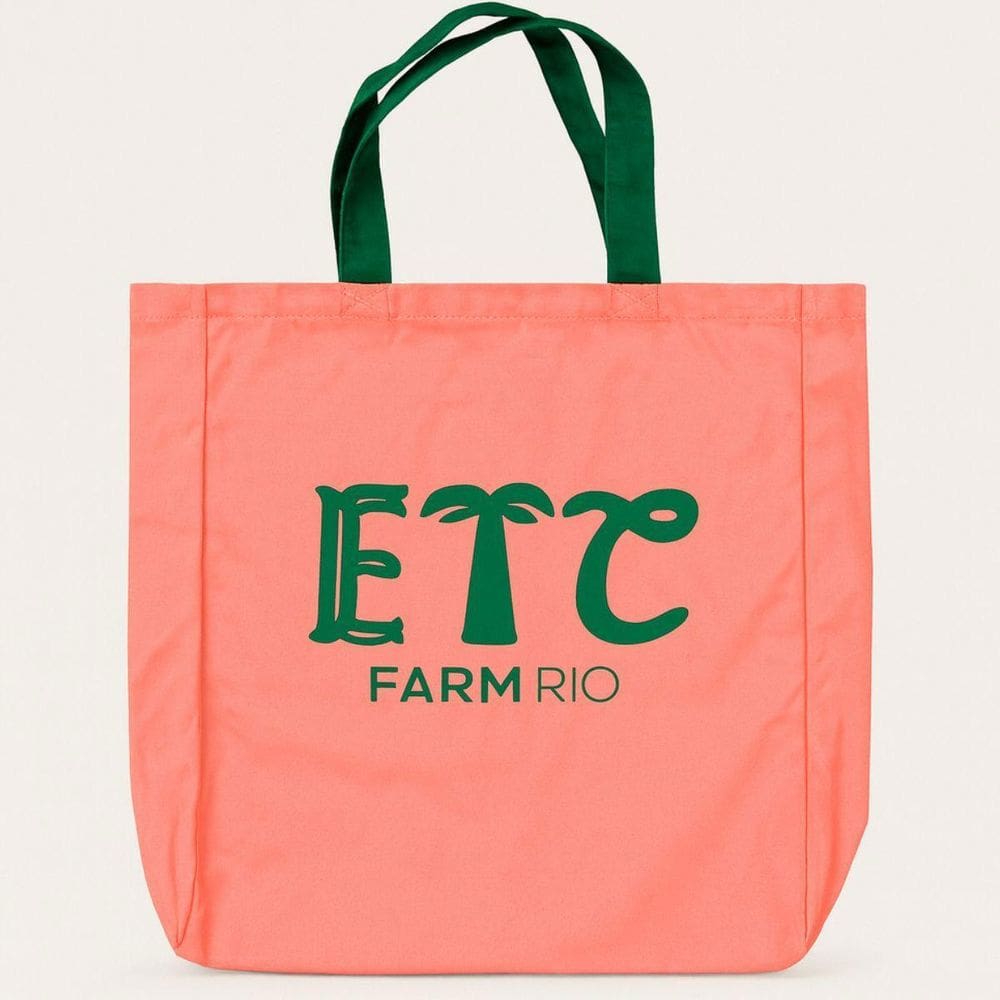 Bolsa Farm Totebag Sacola Rosa