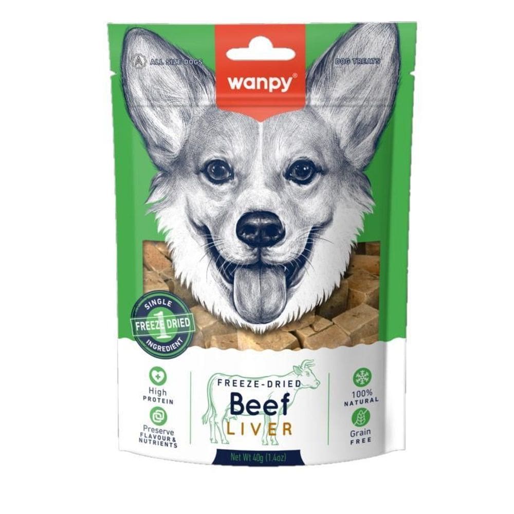 Petisco Para Cães Wanpy Freeze Dried Fígado Bovino - 40G
