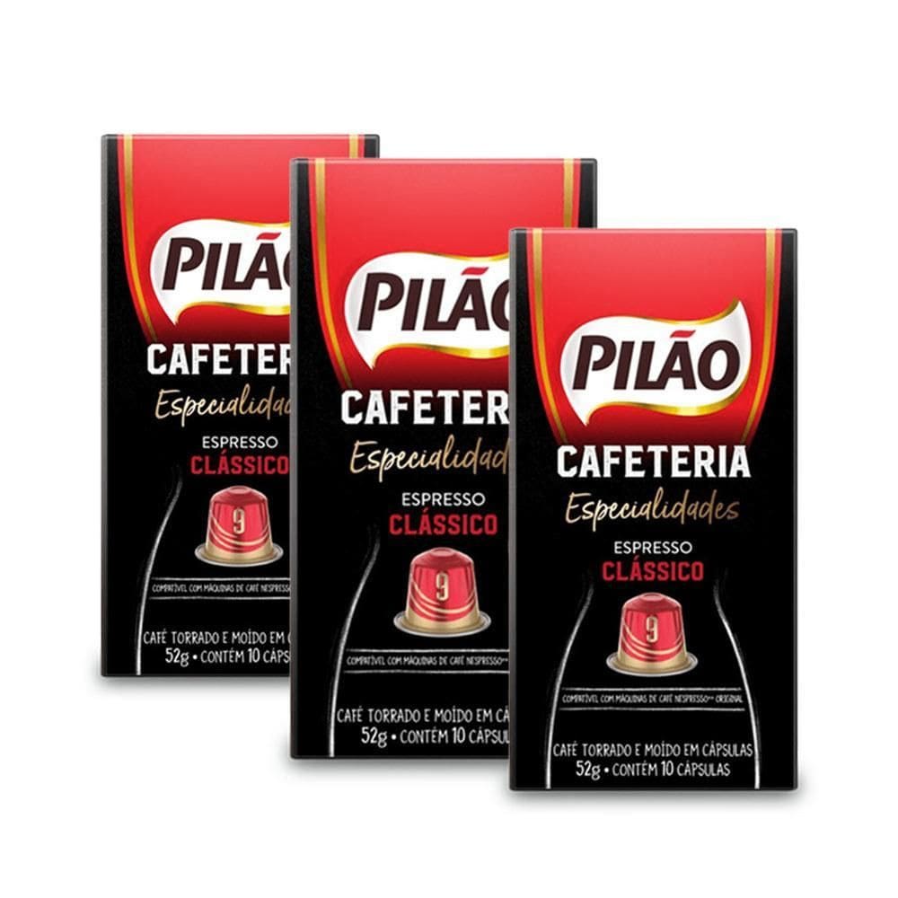 30 Cápsulas Café Pilão Nespresso Clássico Especialidades