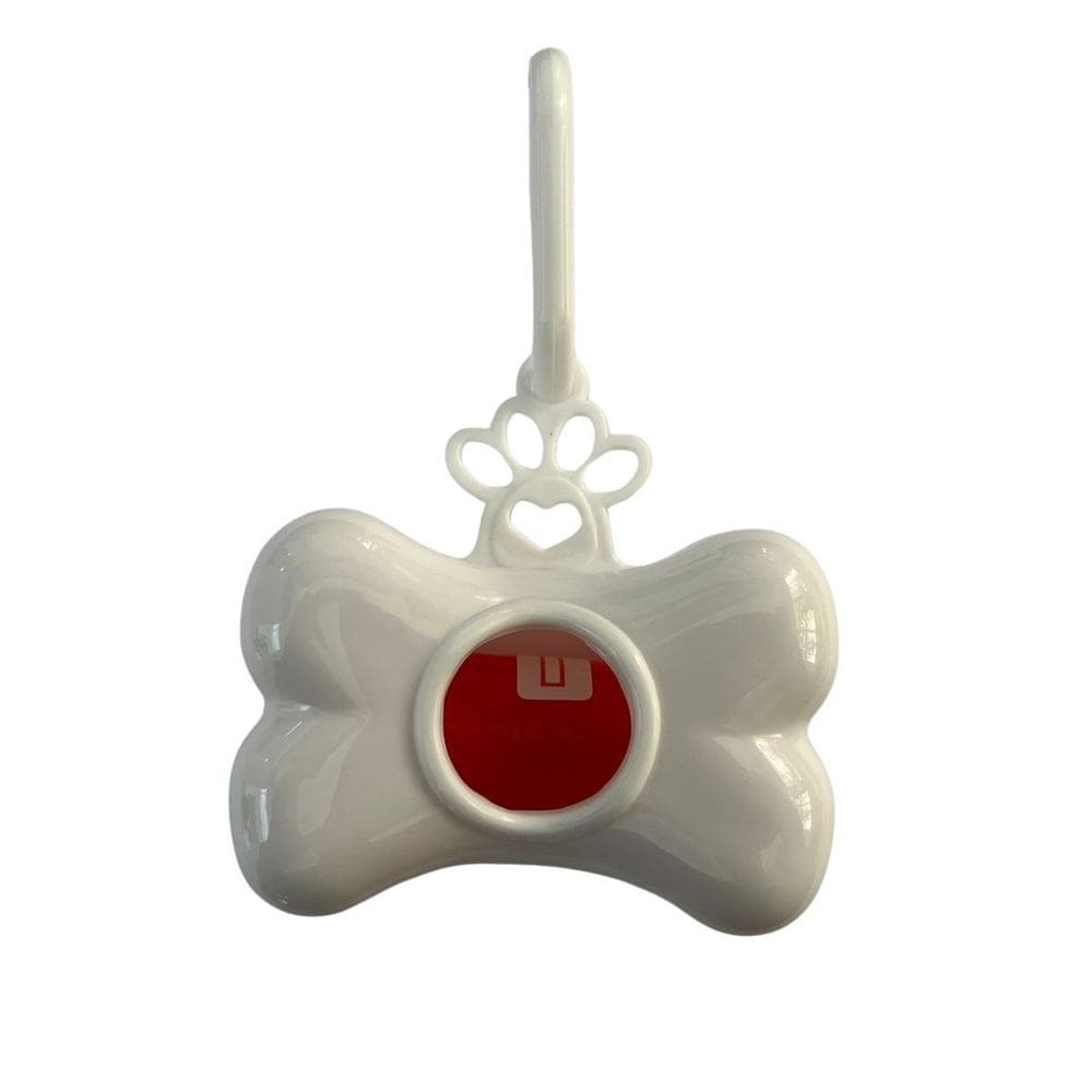 Porta Saquinho Com 1 Refis Cães Recolher Cocô Cor Branco