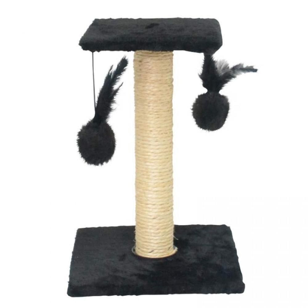 São Pet Arranhador Plataforma Quadrada Cor Preto Gatos
