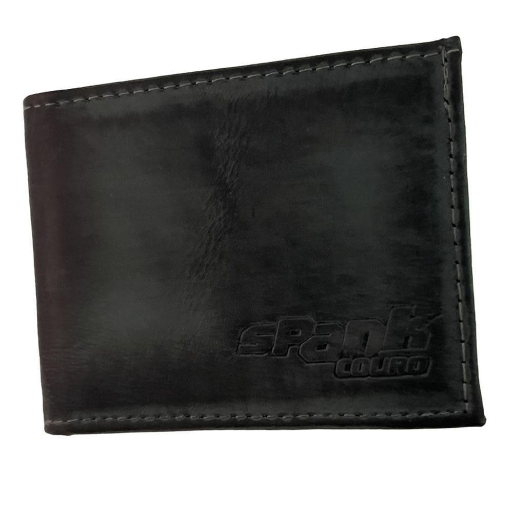 Carteira Pequena De Couro Porta Cartão Masculina Slim Cinza