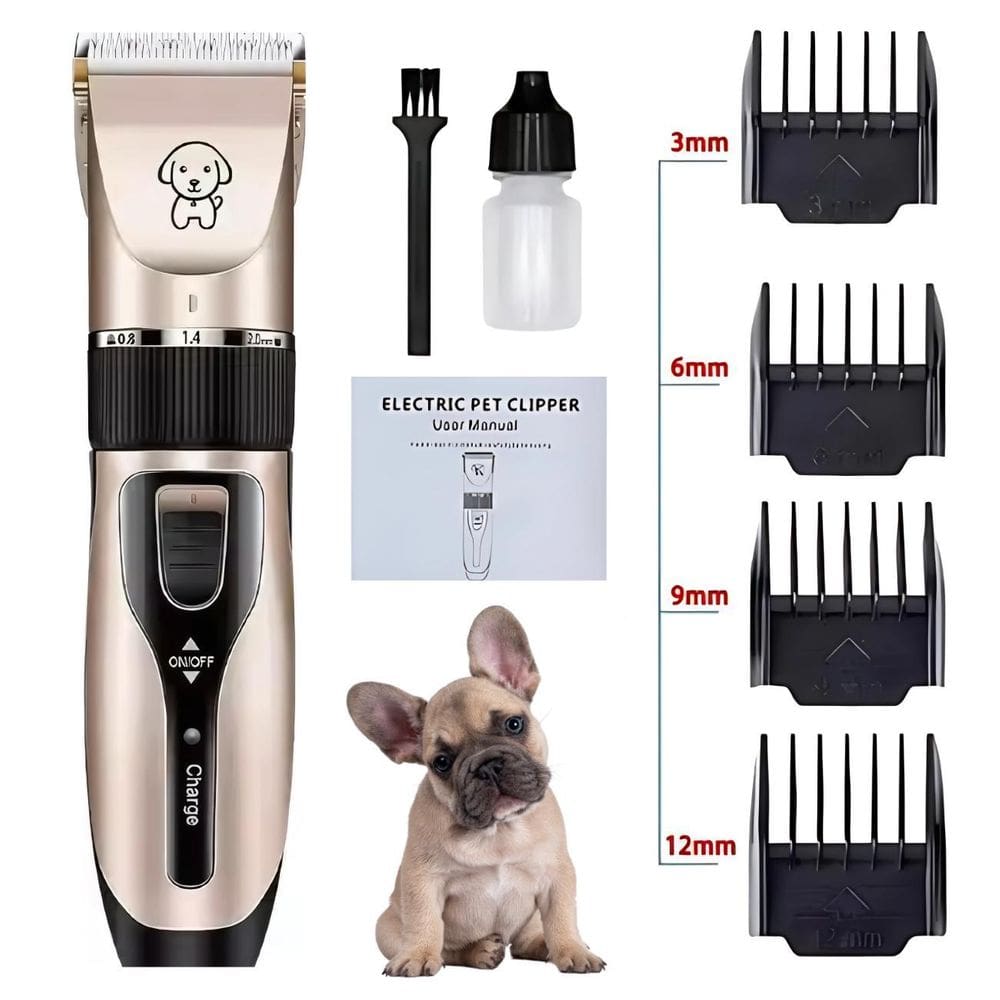 Tosa Recarregável Dourada - Para Cães E Gatos Em Casa