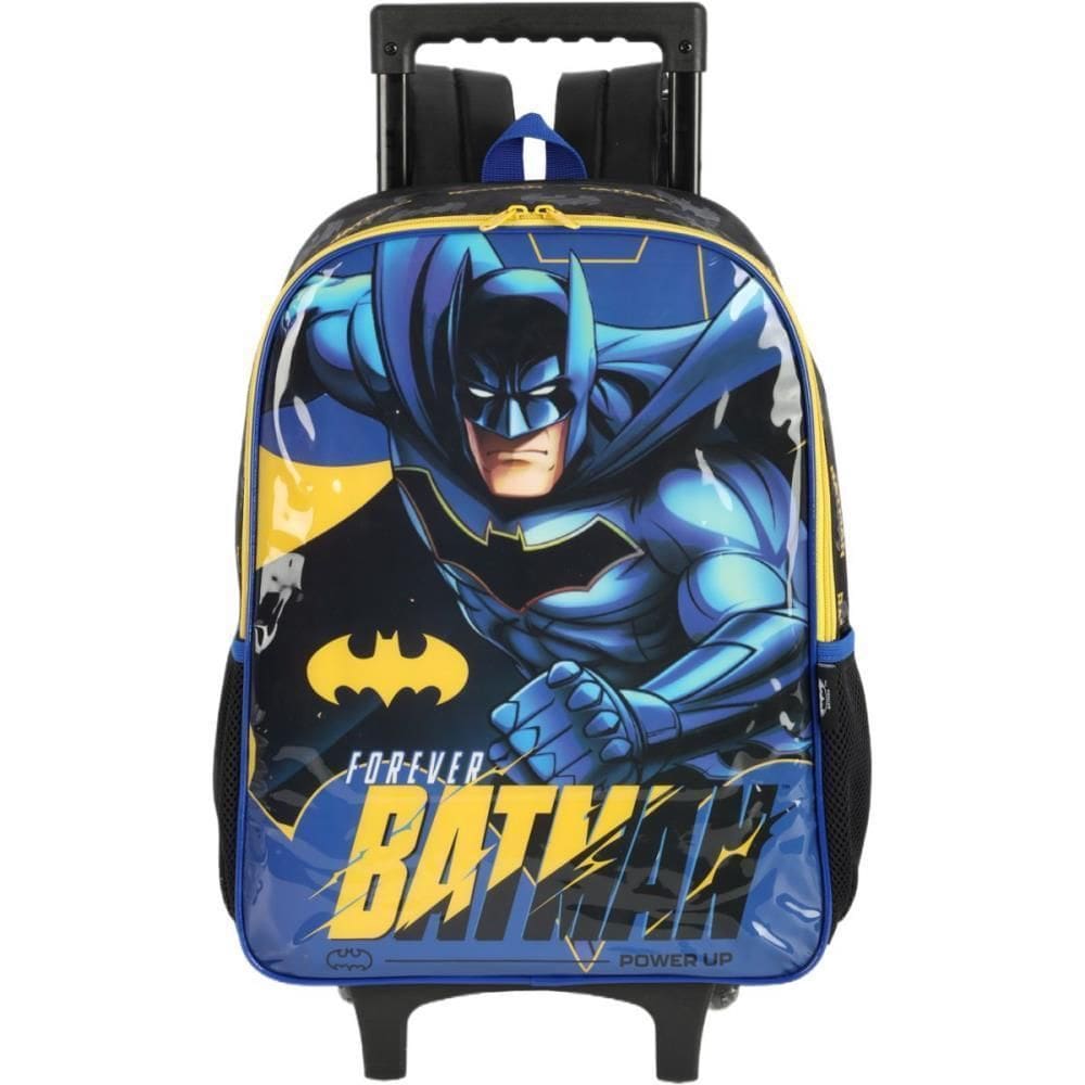 Mochila Infantil Com Rodinha Batman Azul G C/Alca