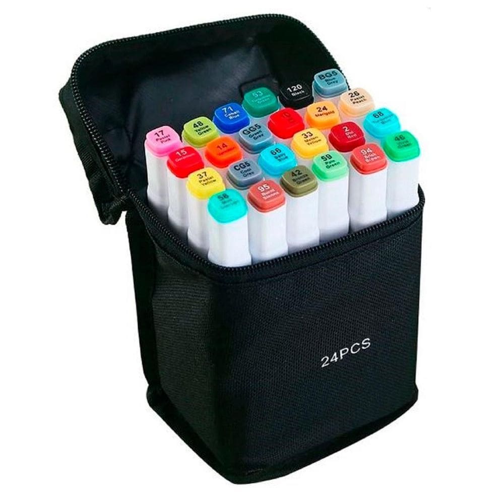 Kit Canetas Coloridas 24 Unidades Desenho