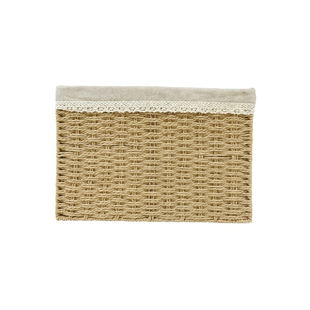 Cesto De Fibra Natural Krenak Com Forro E Alças - Jolitex MEK - G