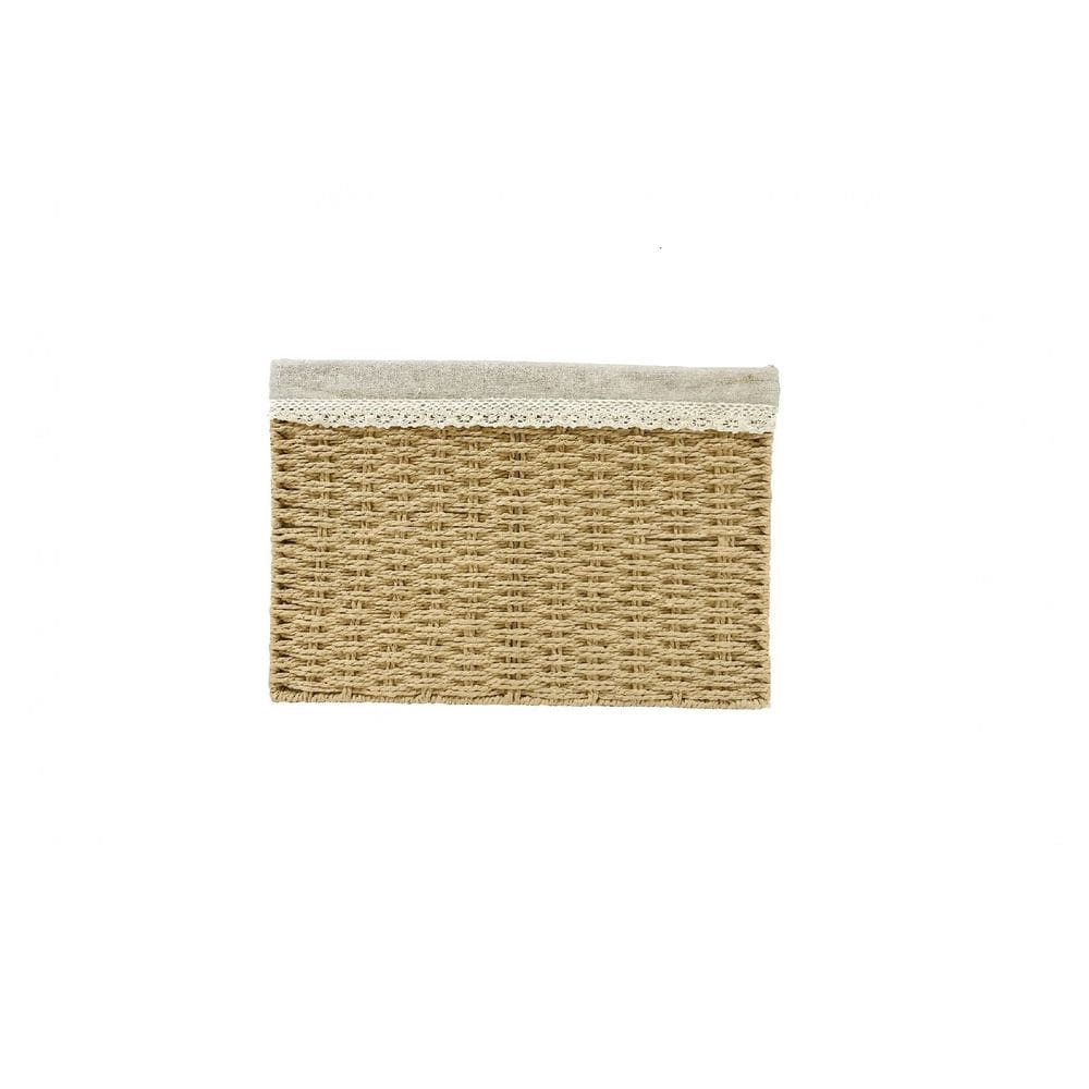 Cesto De Fibra Natural Krenak Com Forro E Alças - Jolitex MEK - P